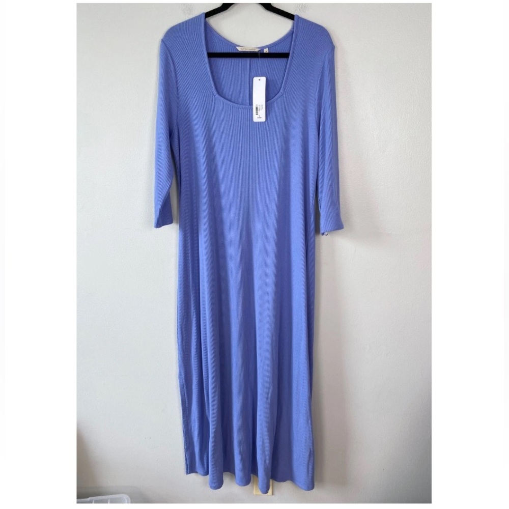 Soft Sorroundings Ribbed 3/4 sleeves Aria Dress in Persian Jewel—Medium - Picture 2 of 16
